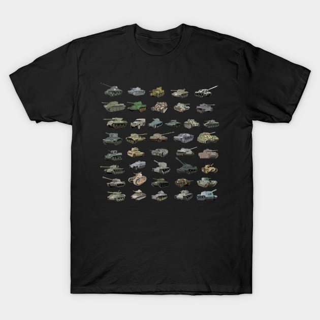 Various WW2 Tanks T-Shirt by NorseTech